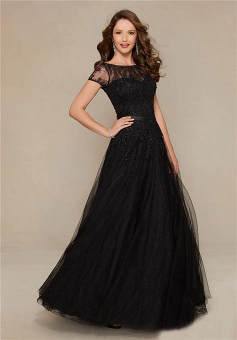 dillard's black formal dresses|elegant black dresses with sleeves.